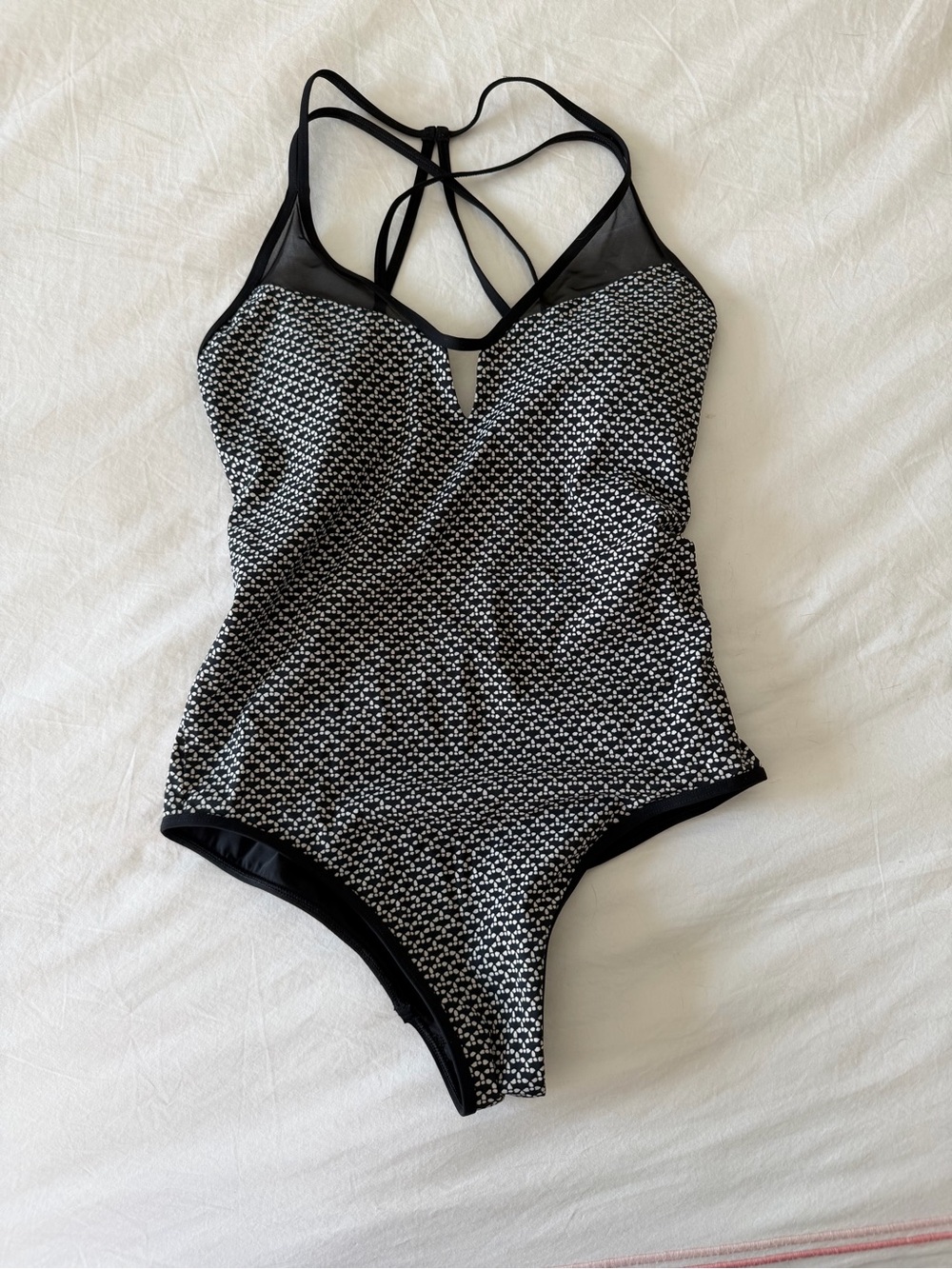 lululemon athletica Black and White One-Piece Swimsuit